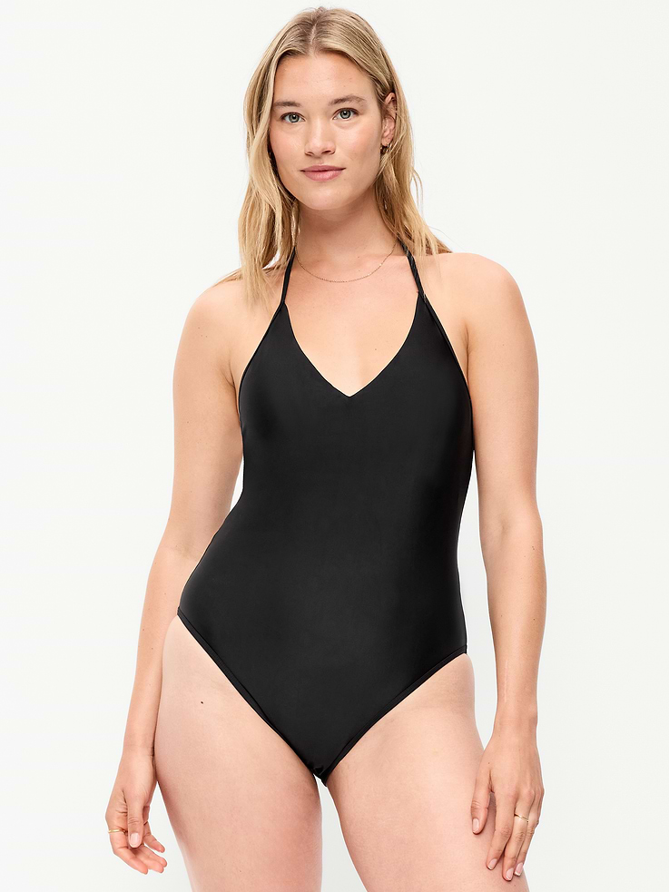 Image number 5 showing, V-Neck Halter Swimsuit