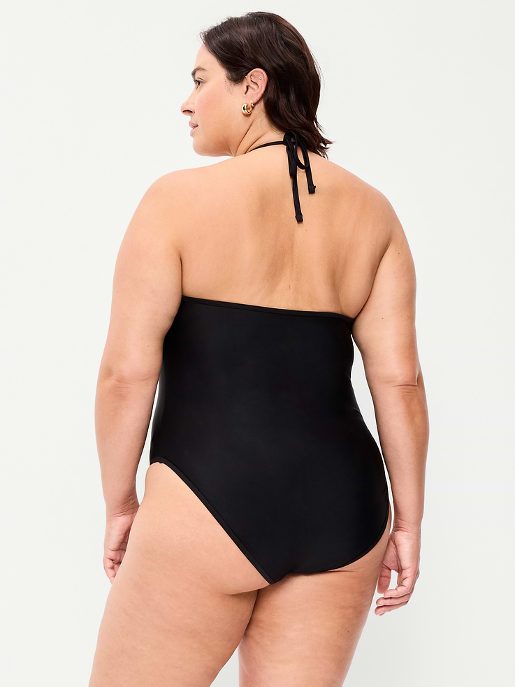 Image number 8 showing, V-Neck Halter Swimsuit