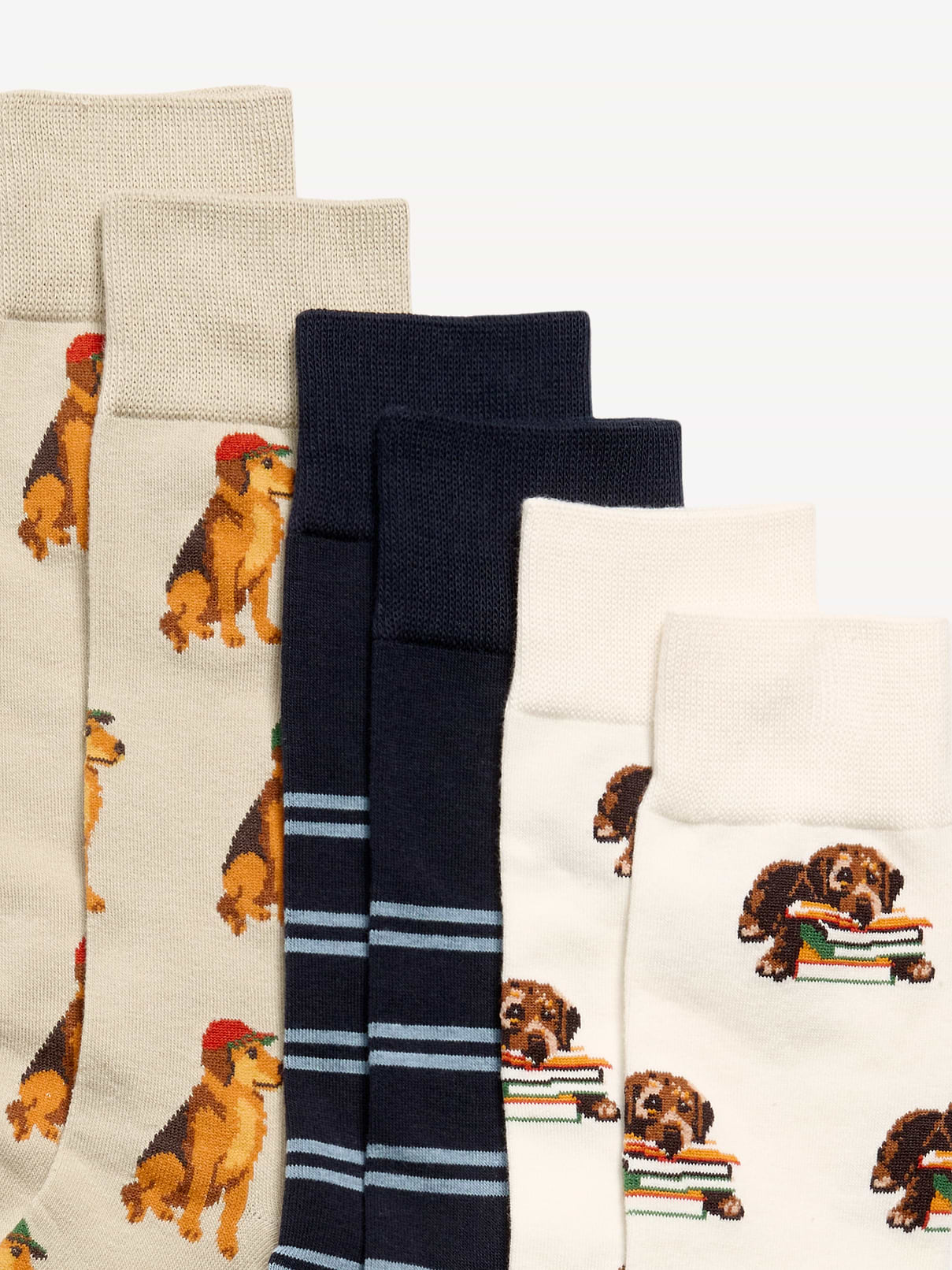 L'image numéro 2 présente Chaussettes à motif de fantaisie pour homme (paquet de 3 paires)