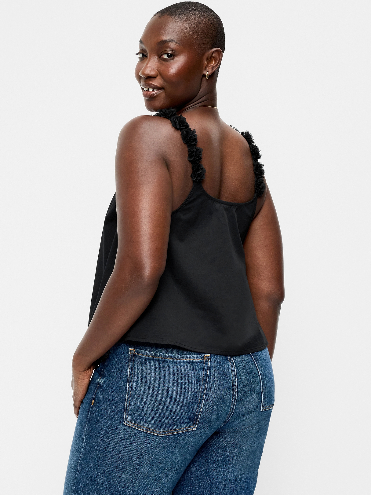 Rosette-Strap Tank Top | Old Navy