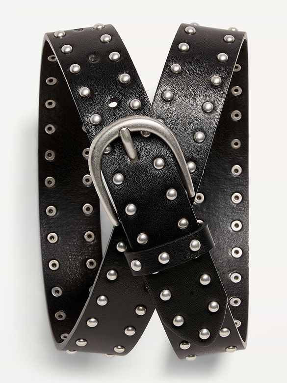 Ceinture cloutée en similicuir pour fille