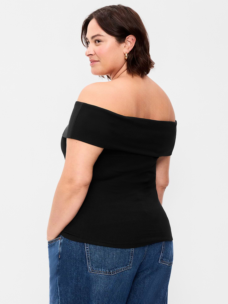 Image number 8 showing, Off-The-Shoulder Fitted Top