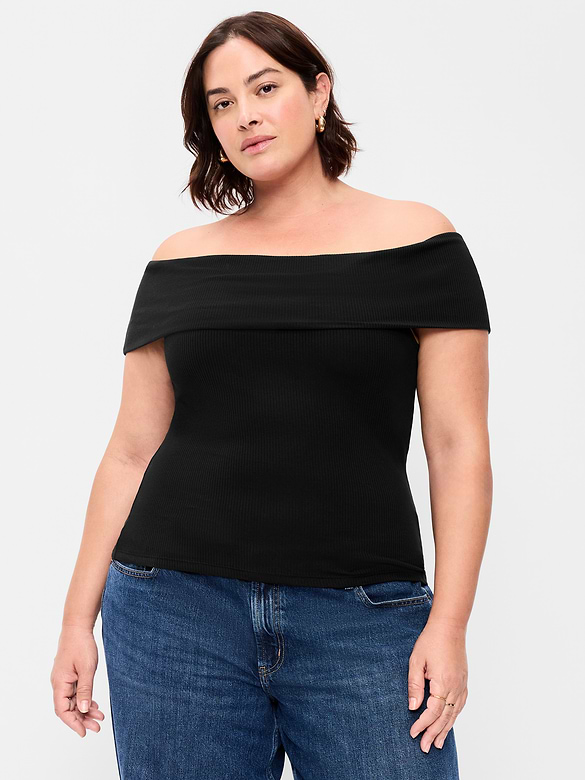Off-The-Shoulder Fitted Top