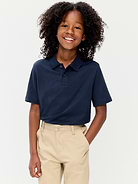 Image number 1 showing, School Uniform Jersey Polo Shirt for Boys