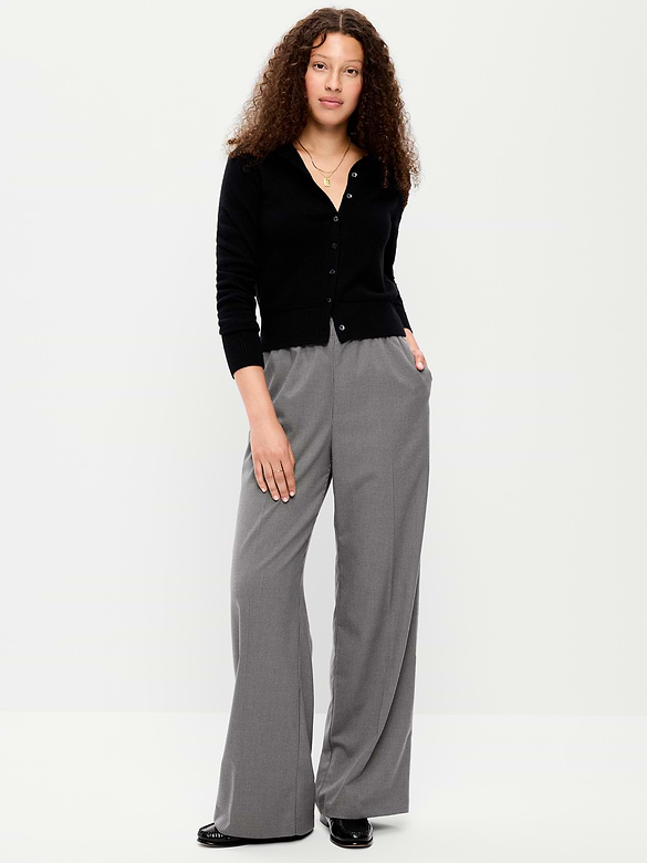 High-Waisted Wide-Leg Trouser