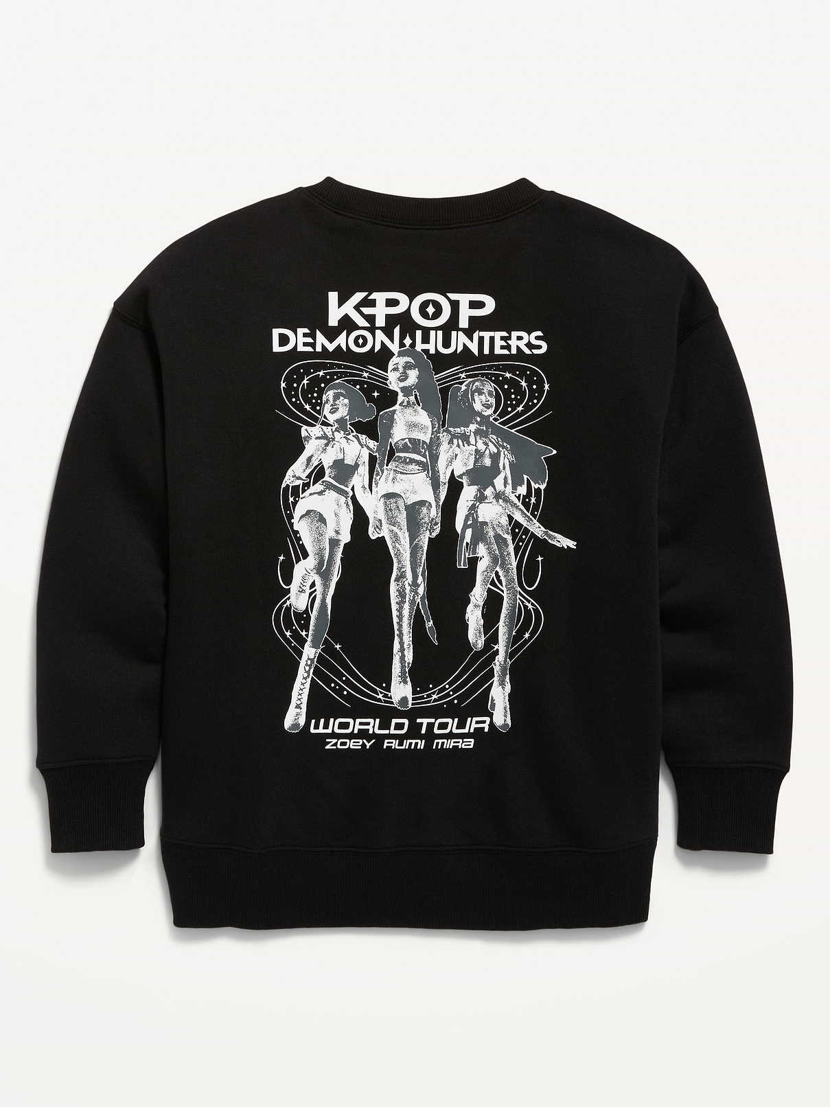 L'image numéro 4 présente Chandail long surdimensionné en coton ouaté à imprimé KPop Demon Hunters™ pour fille