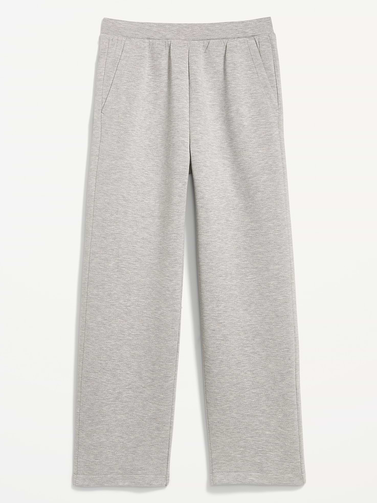 L'image numéro 4 présente Pantalon en coton ouaté coupe généreuse en molleton raffiné