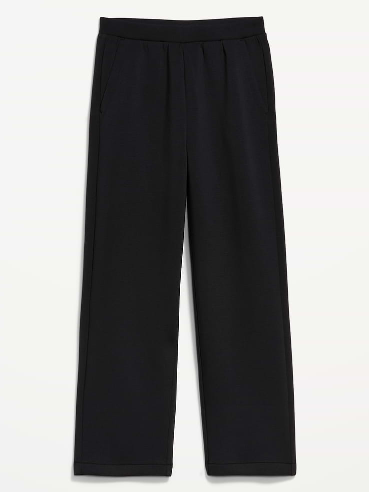 L'image numéro 6 présente Pantalon en coton ouaté coupe généreuse en molleton raffiné