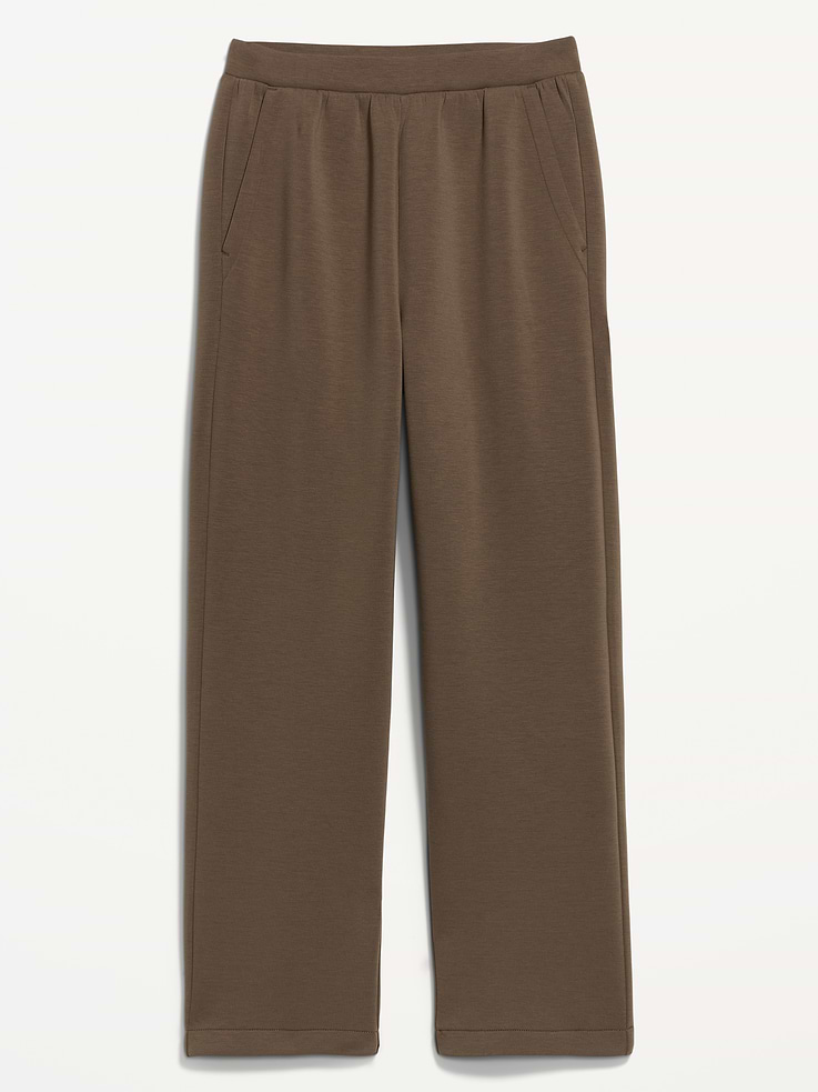 L'image numéro 6 présente Pantalon en coton ouaté coupe généreuse en molleton raffiné