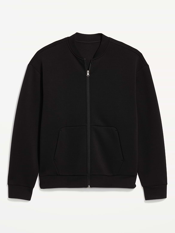 Bounce Fleece Oversized Bomber Jacket