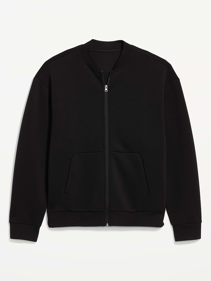 L'image numéro 4 présente Blouson d’aviateur surdimensionné en molleton raffiné