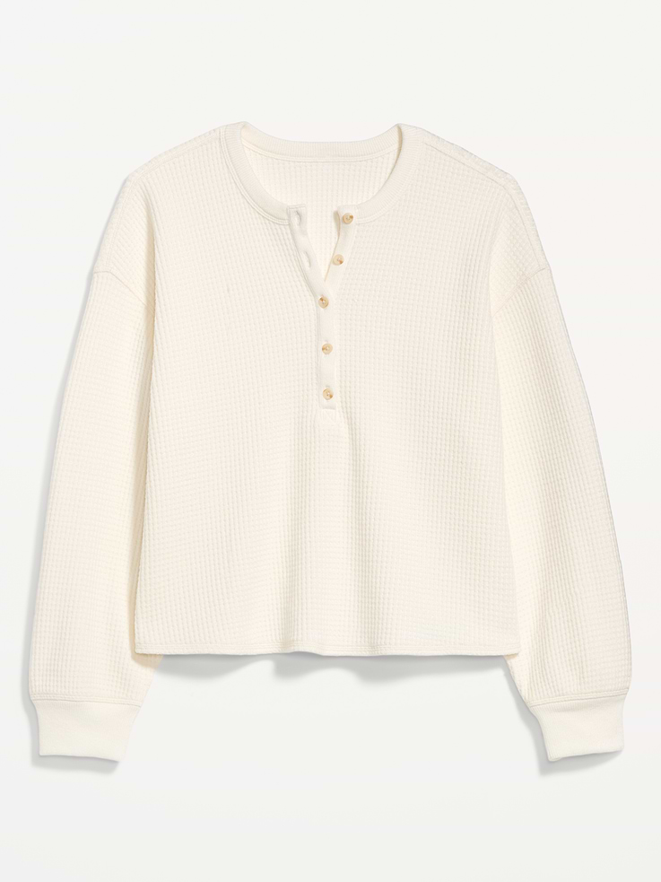 Image number 4 showing, Long-Sleeve Crew-Neck Henley T-Shirt