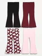 L'image numéro 2 présente Legging côtelé évasé pour toute-petite (paquet de 4)
