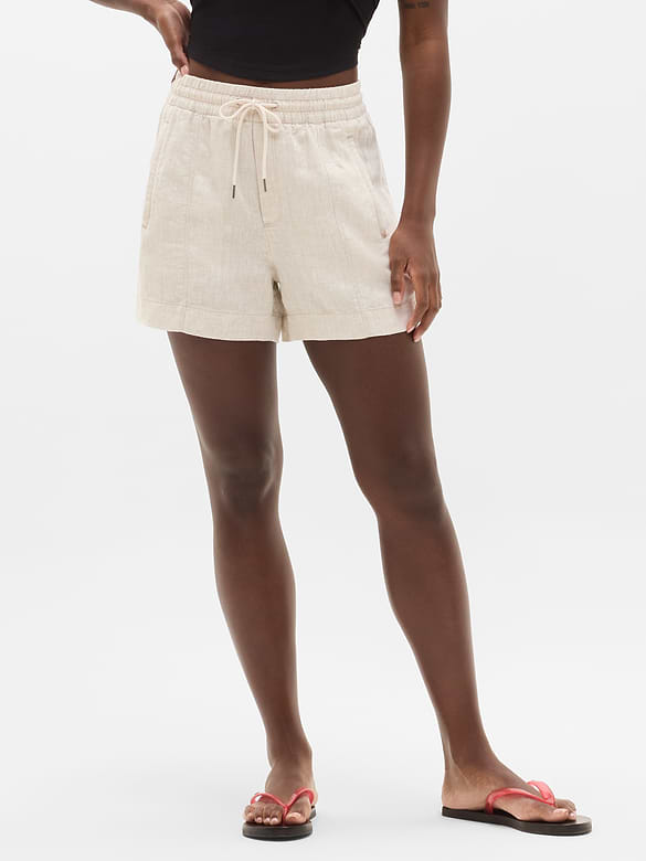 Retreat Linen Mid Rise 4" Short