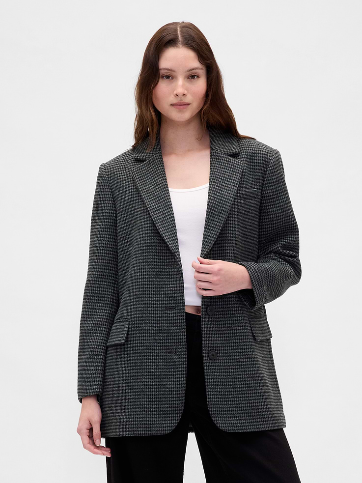 Image number 1 showing, Oversized Wool-Blend Blazer
