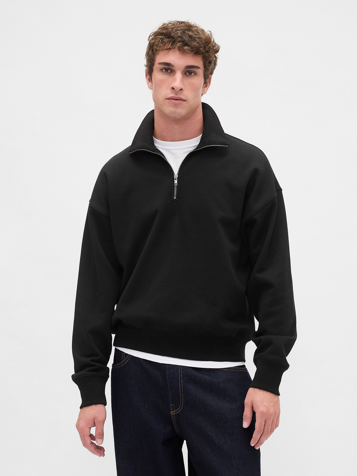 ハッピー、No.85 Adult Heavyweight Oversized Quarter-Zip Pullover | Gap