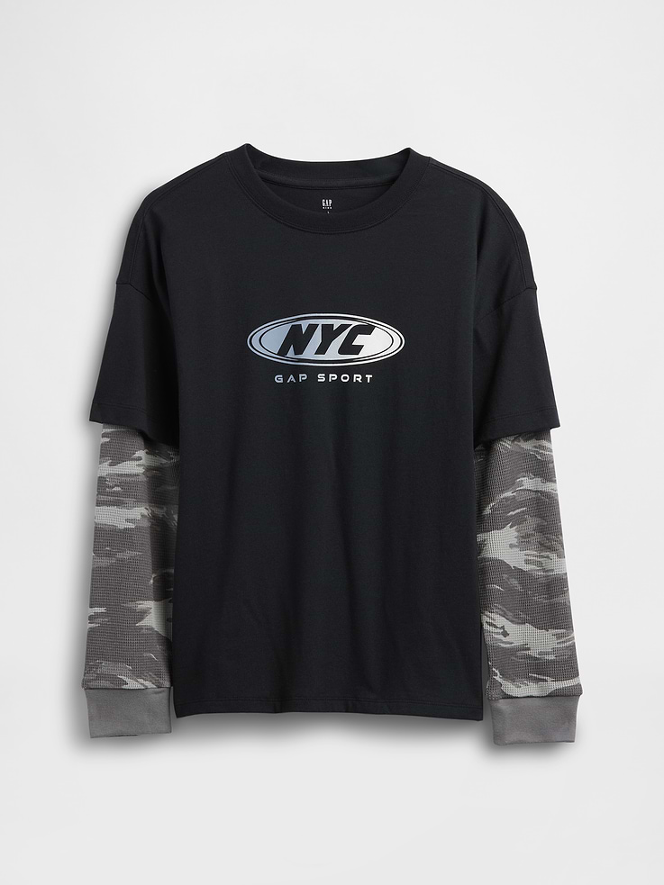 Image number 1 showing, Kids 2-in-1 Graphic Logo T-Shirt