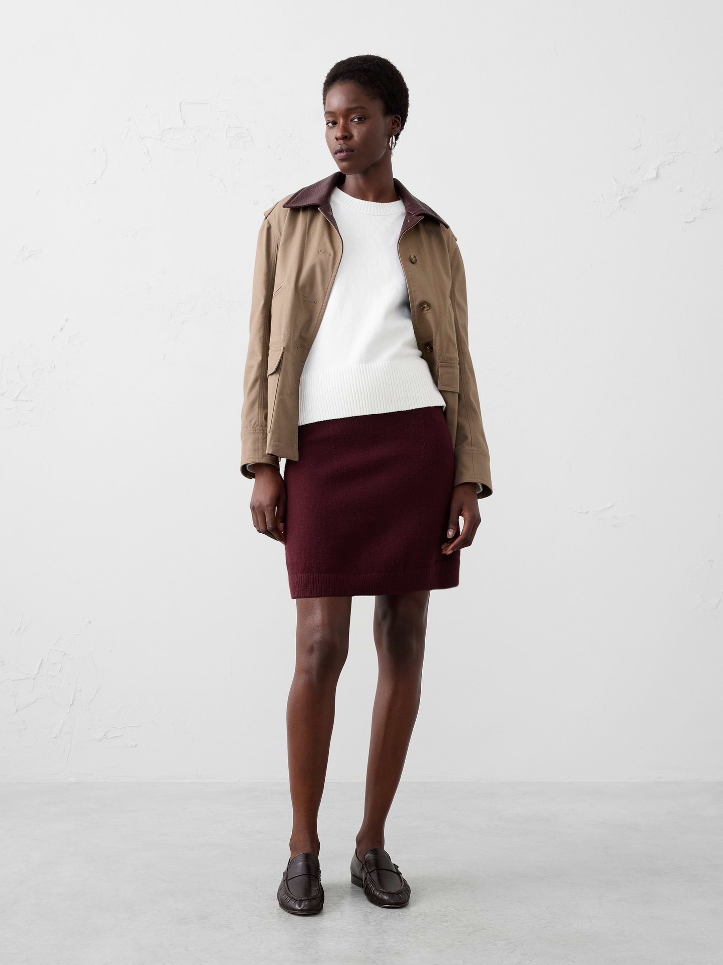 Image number 1 showing, Ribbed Mini Sweater Skirt