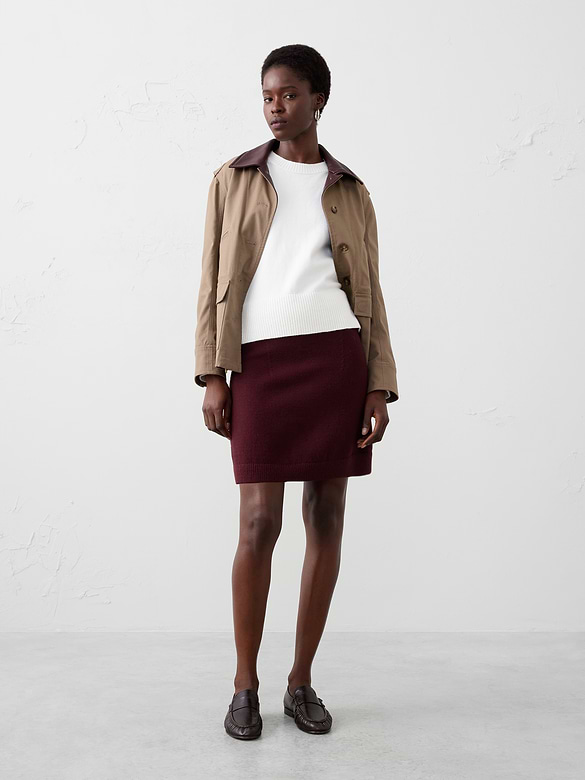 Ribbed Mini Sweater Skirt