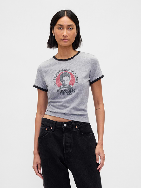 Stranger Things Organic Cotton VintageSoft Crop T-Shirt