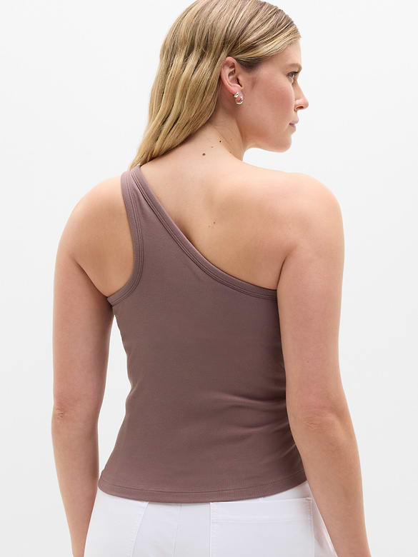 Signature Rib Asym One Shoulder Support Top