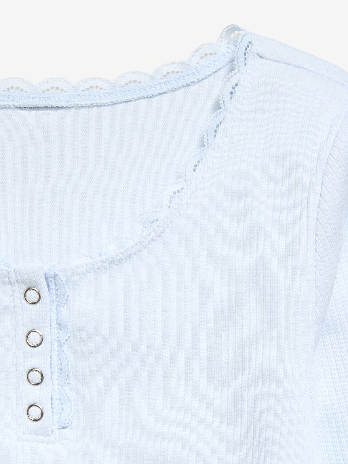 Image number 2 showing, Long-Sleeve Ribbed Henley T-Shirt for Girls