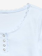 Image number 2 showing, Long-Sleeve Ribbed Henley T-Shirt for Girls