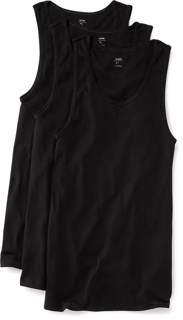 Go-Dry Rib-Knit Tank Tops 3-Pack