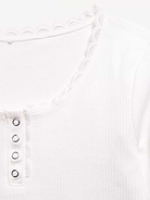 Image number 2 showing, Long-Sleeve Ribbed Henley T-Shirt for Girls