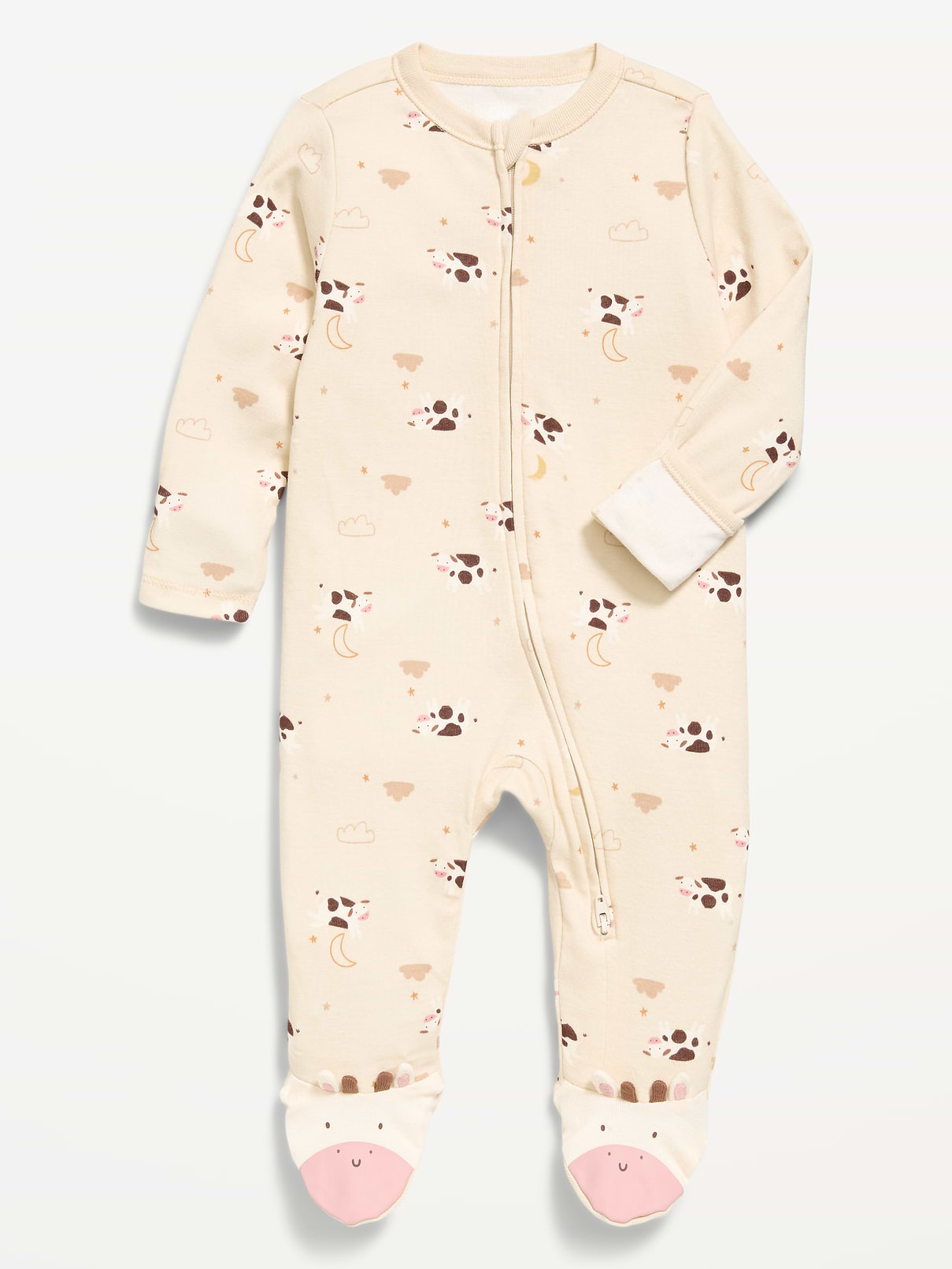 Image number 1 showing, 2-Way-Zip Sleep & Play Footed One-Piece for Baby