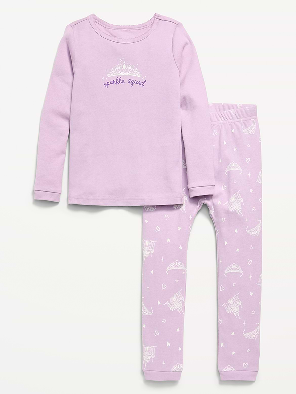 Printed Snug-Fit Pajama Set for Toddler & Baby
