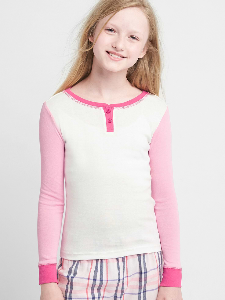 Image number 1 showing, Colorblock PJ henley