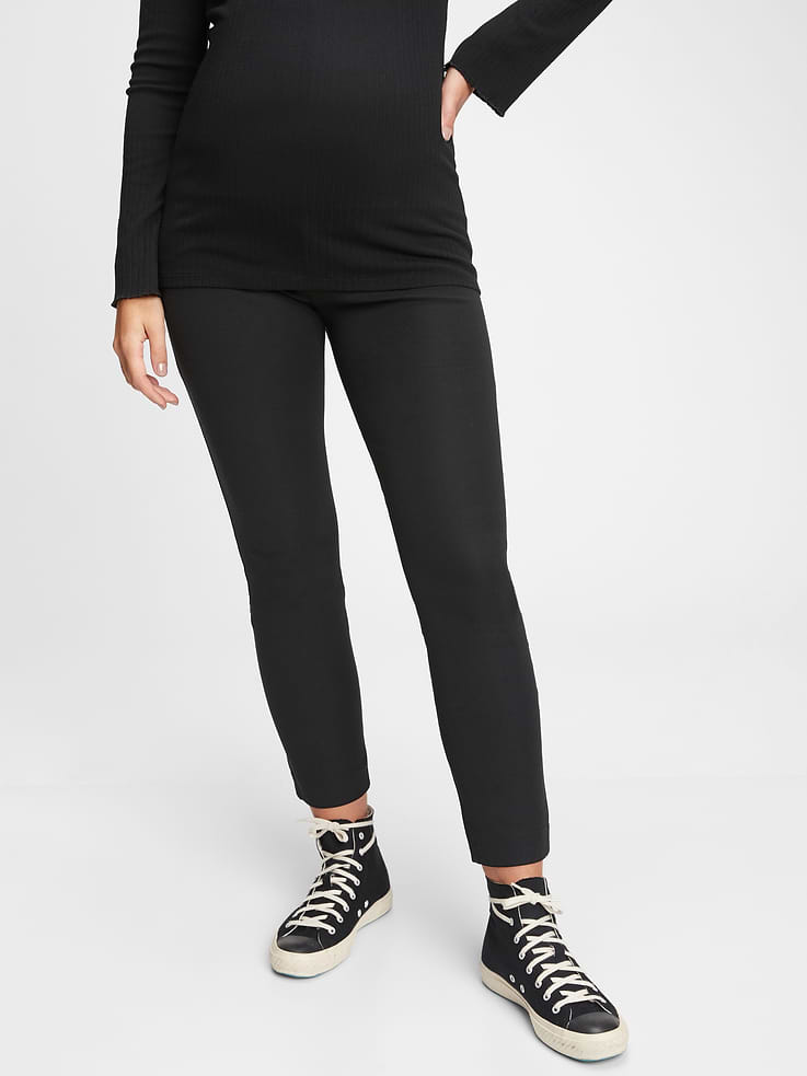 Image number 1 showing, Maternity Full Panel Skinny Pants with Bi-Stretch