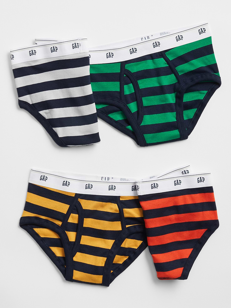 Image number 1 showing, Kids Stripe Briefs (4-pack)