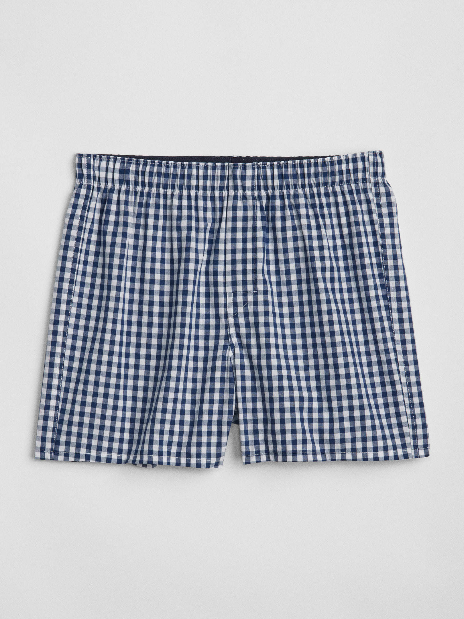 Image 1 of 2, Smooth poplin woven boxer shorts., Elasticized waistband., Allover yarn-dyed gingham pattern., Product #372200
