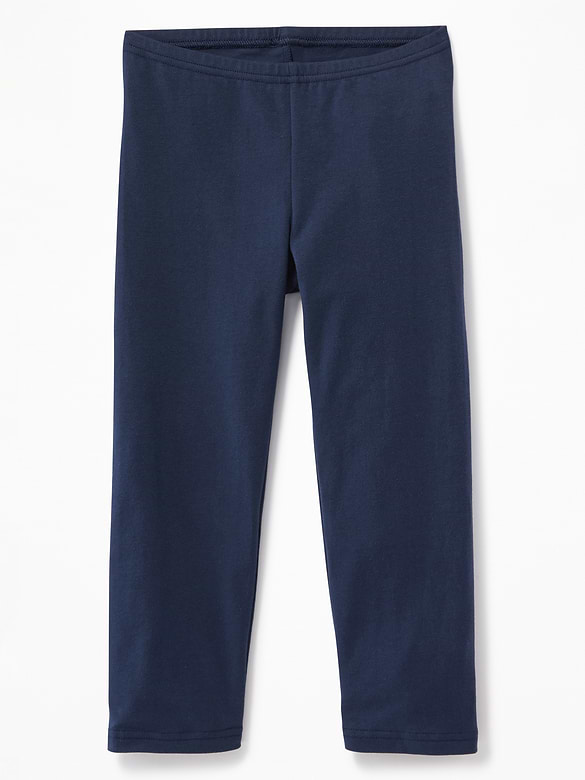 Short Crop Jersey Leggings for Girls