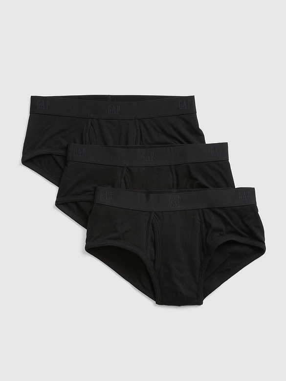 Organic Stretch Cotton Basic Briefs (3-Pack)