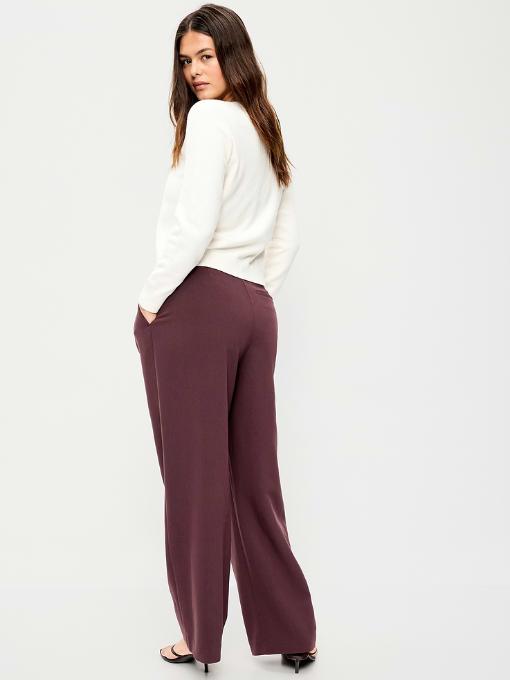 Image number 3 showing, Extra High-Waisted Taylor Wide-Leg Trouser Pants