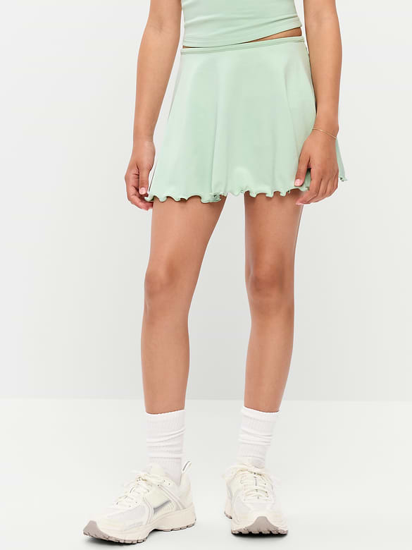 High-Waisted StudioSmooth Ruffled Skort for Girls