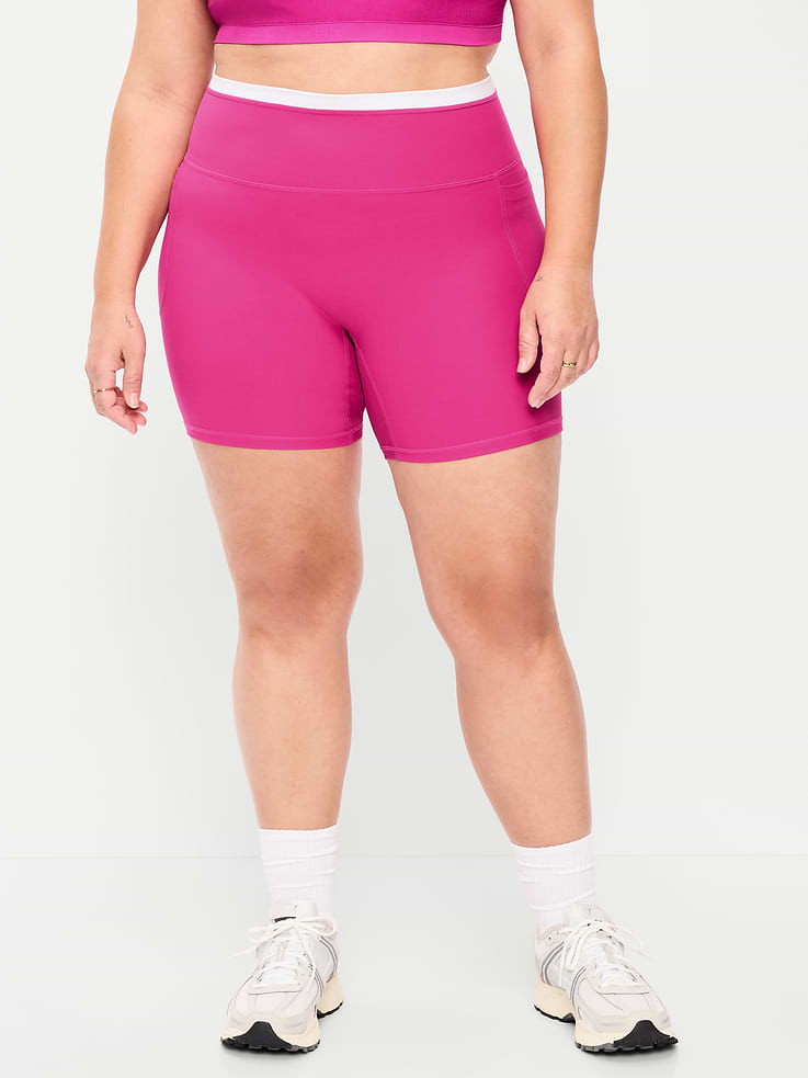 Image number 6 showing, Extra-High Waisted PowerSoft Boundless Pocket Biker Shorts-- 6-inch inseam - No Front Seam