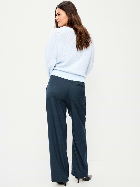 High-Waisted Taylor Trouser Wide-Leg Pants
