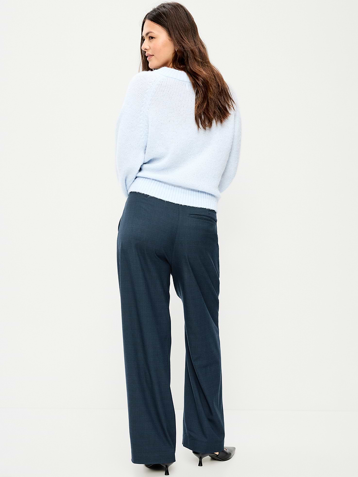 Image number 7 showing, High-Waisted Taylor Trouser Wide-Leg Pants