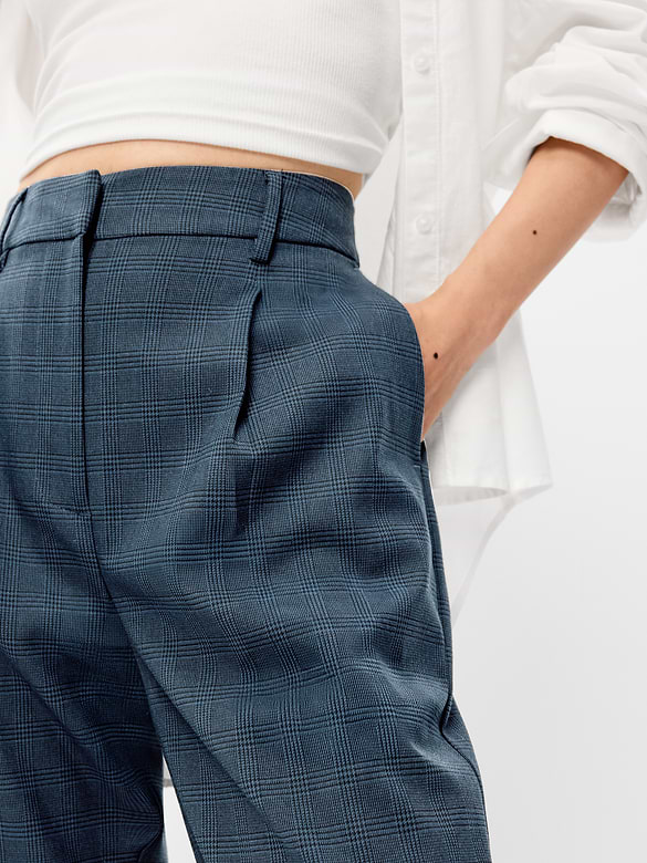 High-Waisted Taylor Trouser Wide-Leg Pants