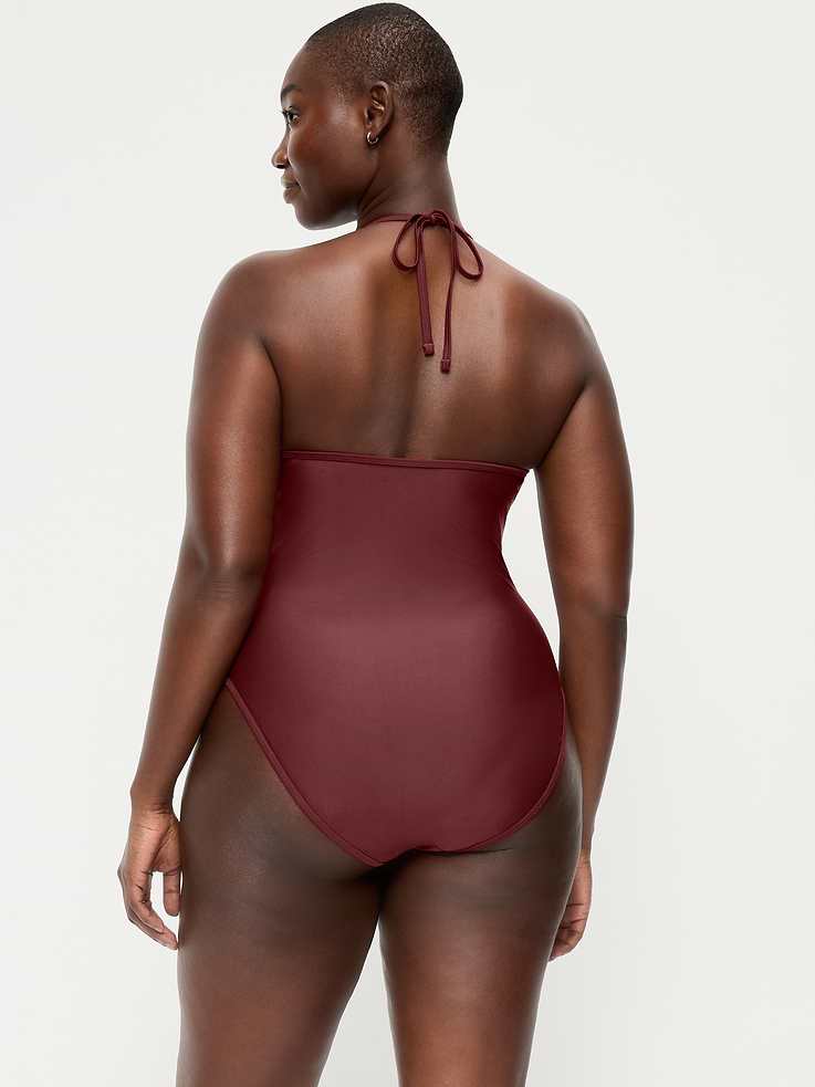 Image number 6 showing, V-Neck Halter Swimsuit