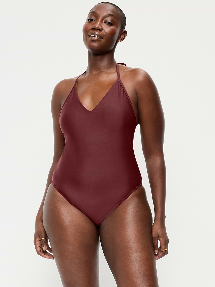 Image number 5 showing, V-Neck Halter Swimsuit