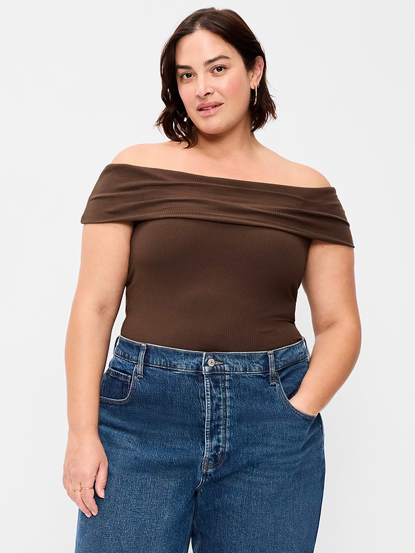 Off-The-Shoulder Fitted Top