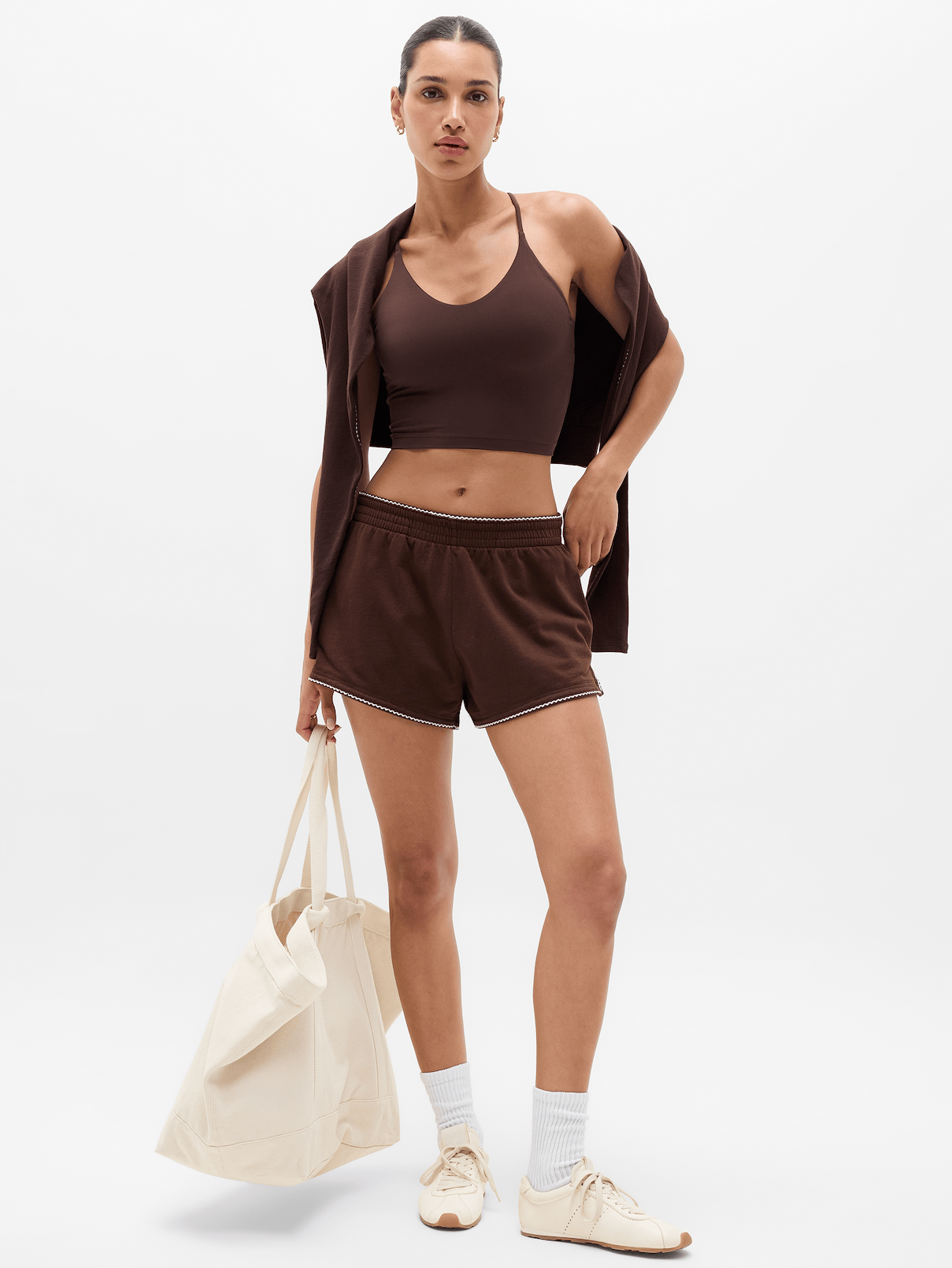 Airy Cotton Terry Mid Rise Picot Shortie