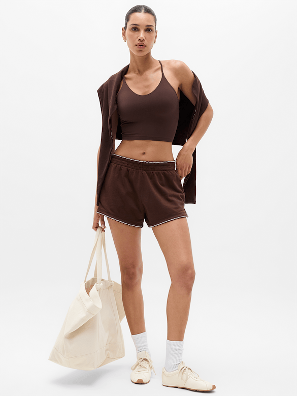 Airy Cotton Terry Mid Rise Picot Shortie