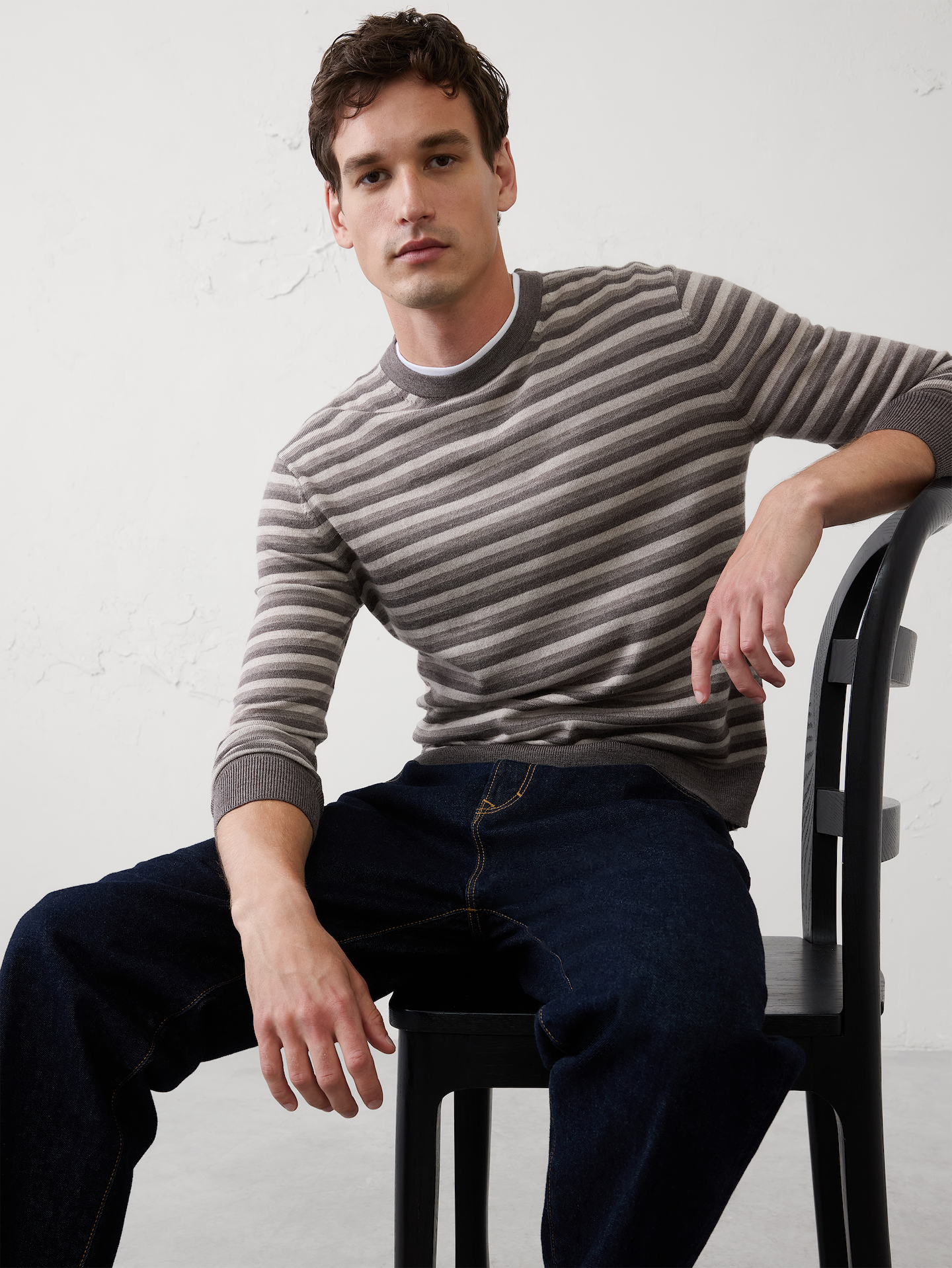 Image number 1 showing, Merino Wool Crew-Neck Sweater