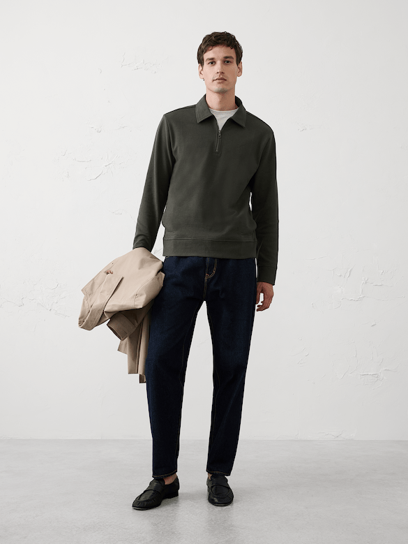 Ottoman Quarter-Zip Pullover Polo